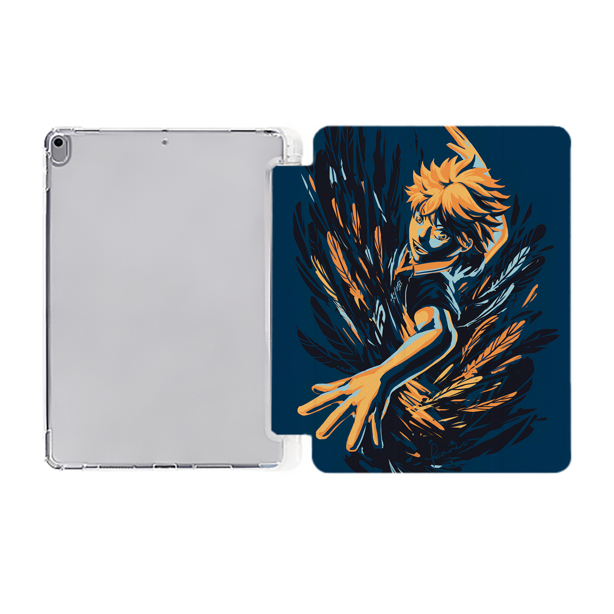 （画像用） ハイキュー!! Haikyu!! IPad ケース ペン収納付き 三つ折りスタンド PUレザー×シリコン 対応機種9.5/10.5/10.9インチ